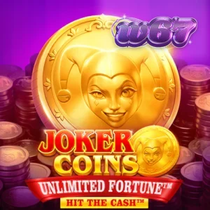 Tampilan antarmuka slot Joker Coins Unlimited Fortune di perangkat mobile